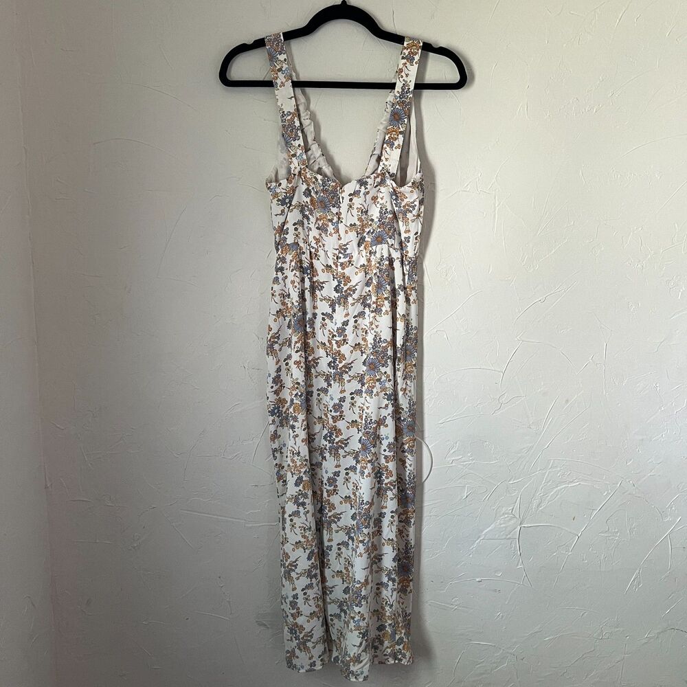 NWT Abercrombie & Fitch Floral Midi Dress Tie Front Sleeveless Cottagecore Sz S - Picture 12 of 12